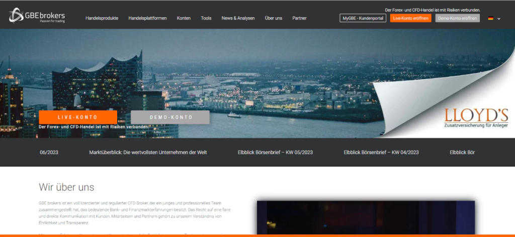 GBE Brokers Website