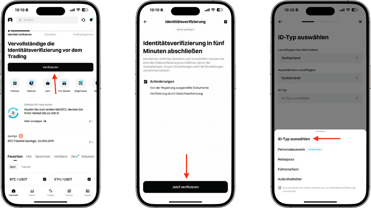 Bitget App Verifizierung