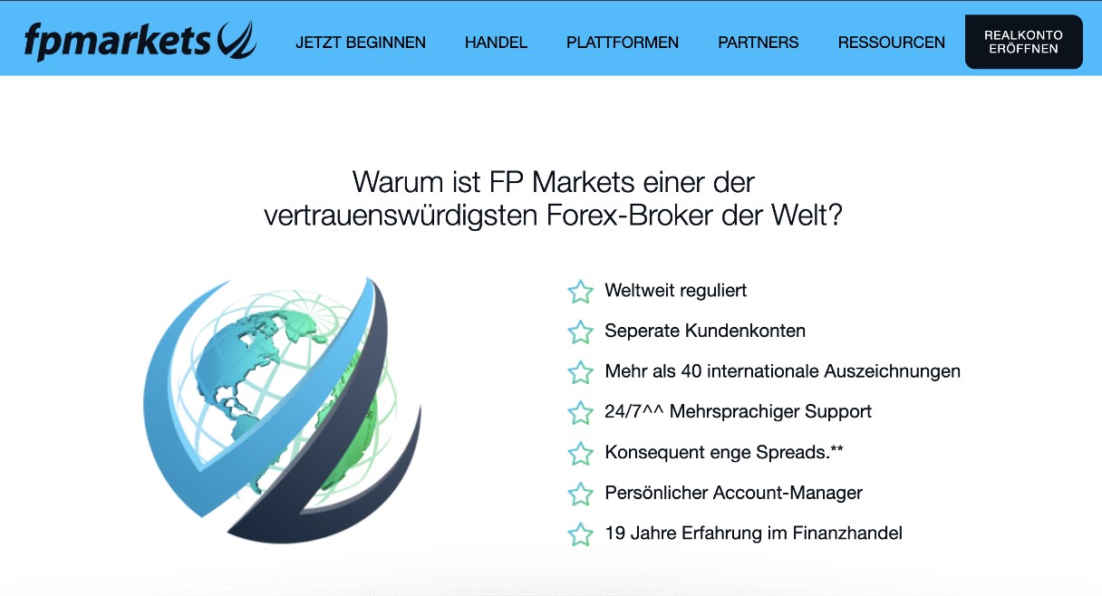 FP Markets ist ein hervorragender Forex Broker in der Schweiz 