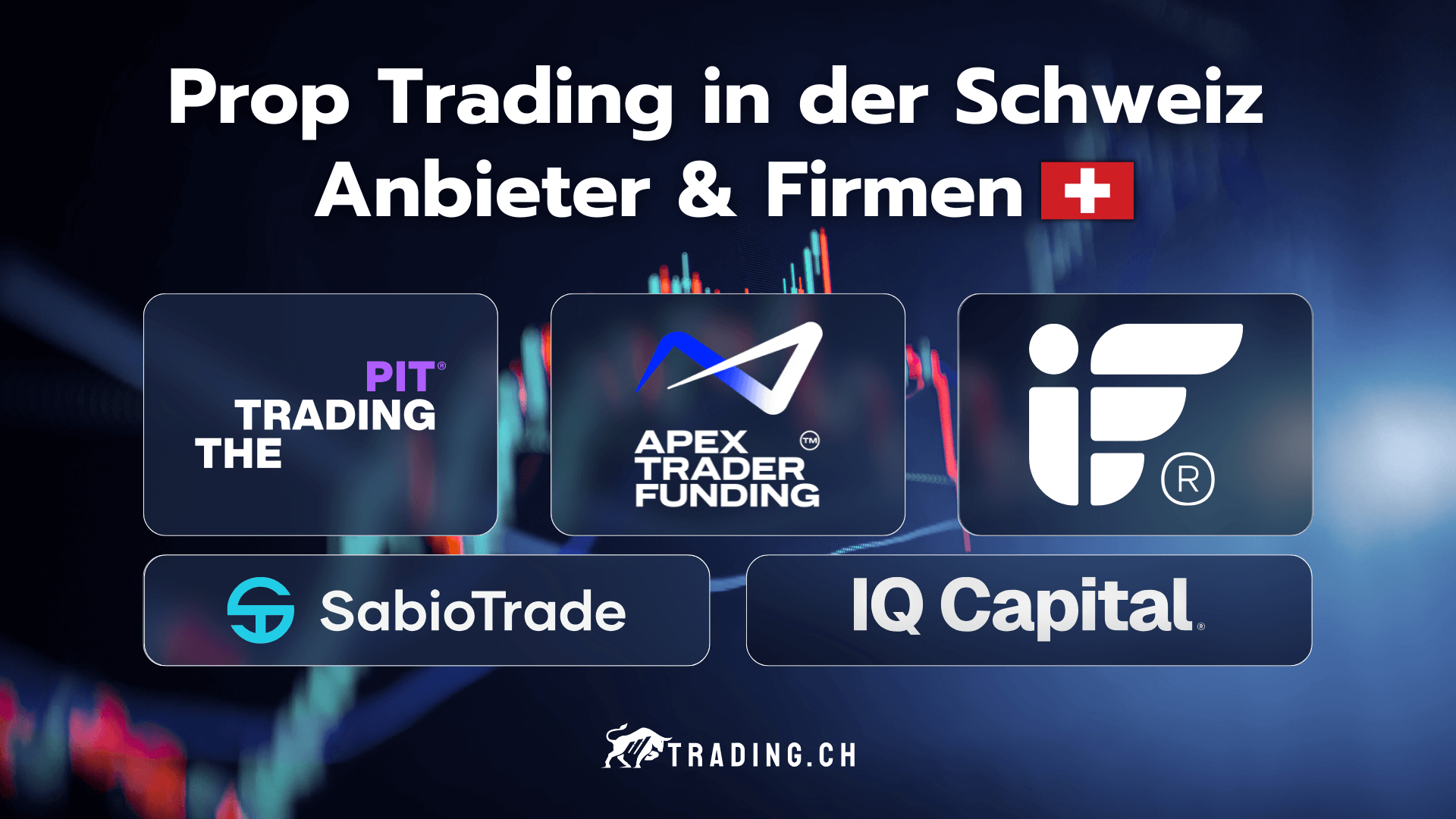 Prop Trading in der Schweiz Anbieter & Firmen mit Pit Trading The, Apex Trader Funding, FTMO, SabioTrade und IQ Capital