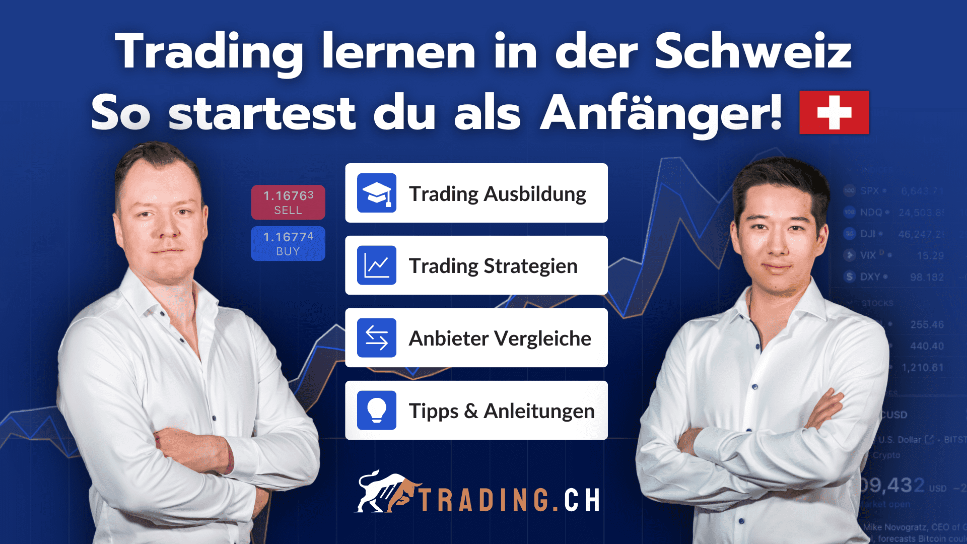 Trading lernen in der Schweiz für Anfänger mit Trading.ch