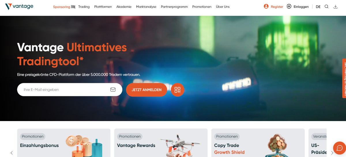 Vantage Markets Daytrading Broker für Schweizer Trader