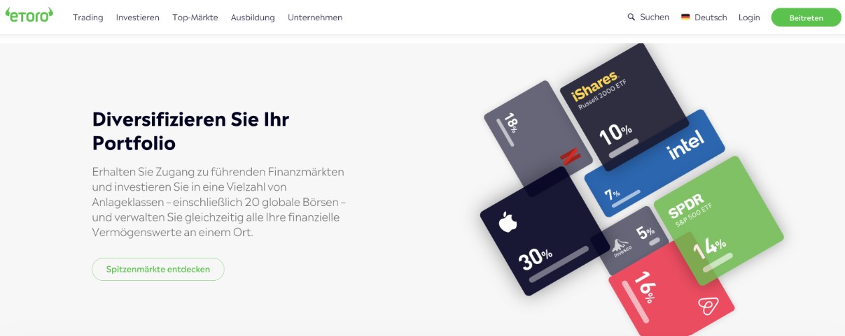 eToro ist ein hervorragender Forex Broker in der Schweiz